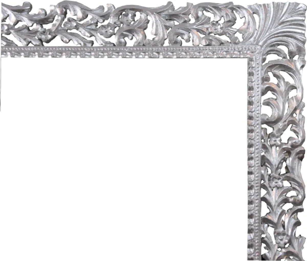 Casa Padrino Baroque Wood Picture Frame 150 x 160 cm Silver - Large Television Picture Frame - Art Nouveau Antique Style