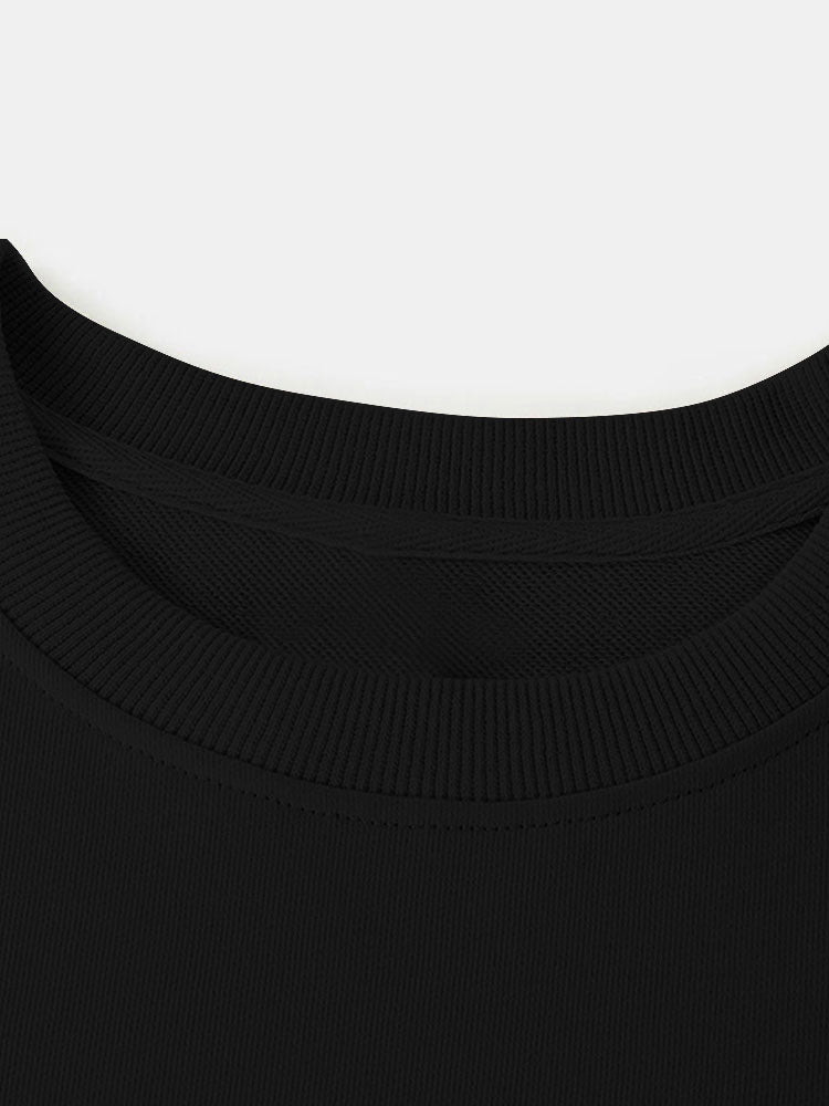 Cartoon Dinosaur Print Crew Neck Relaxed Sweatshirt