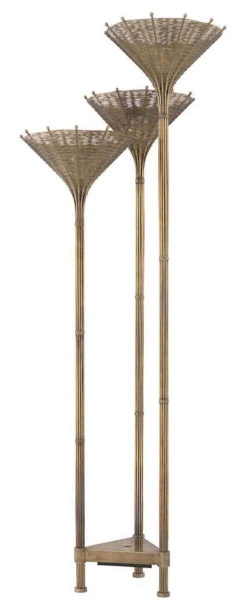 Casa Padrino lámpara de pie de lujo latón vintage 70 x 70 x H. 197 cm - Lámpara de Pie para Hotel y Restaurante