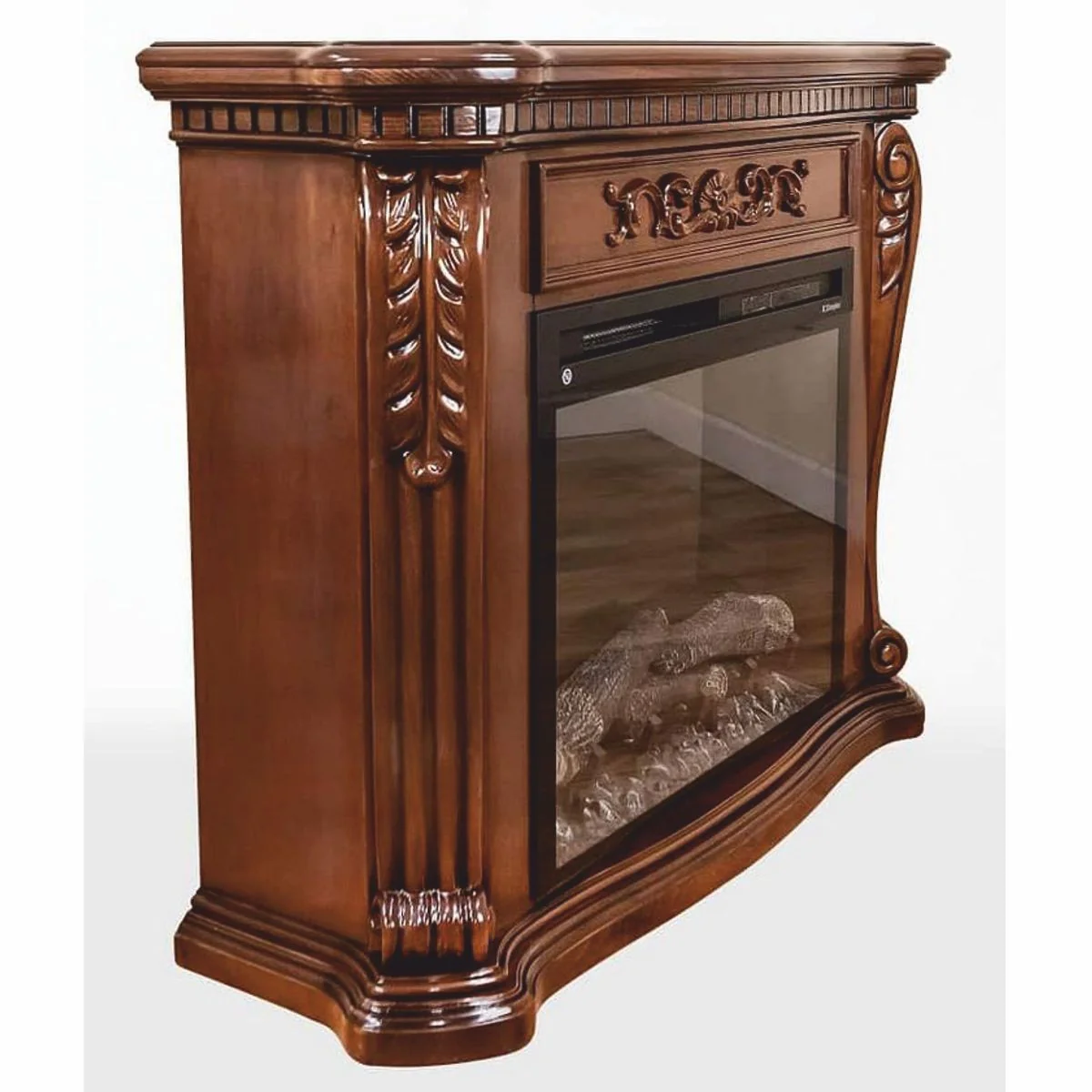 Casa Padrino Chimenea El¨¦ctrica Barroco de Lujo Marr¨®n - Muebles Barrocos