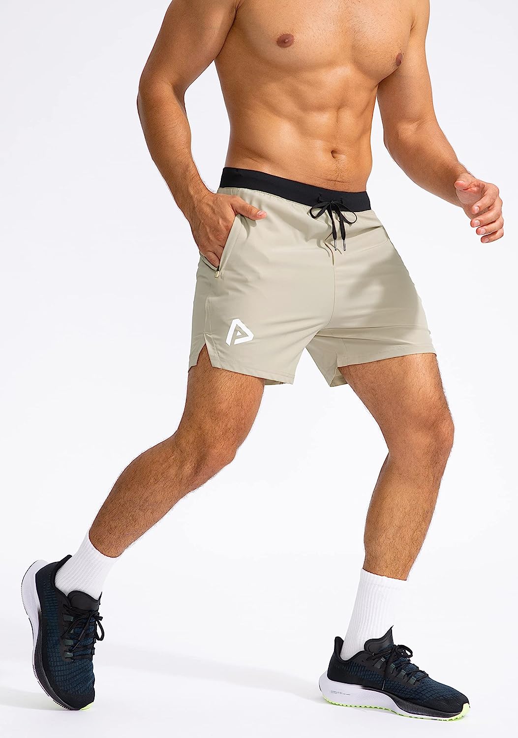 Men's Workout Running Shorts 5 Inch Lightweight Quick Dry Soccer Gym Athletic Shorts for Men with 3 Pockets