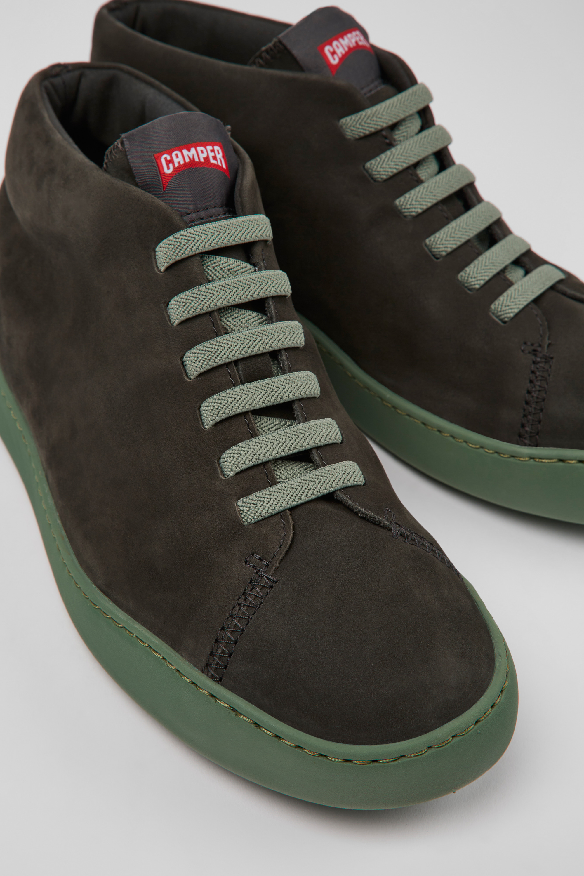 Peu Touring - Gray nubuck sneakers for men