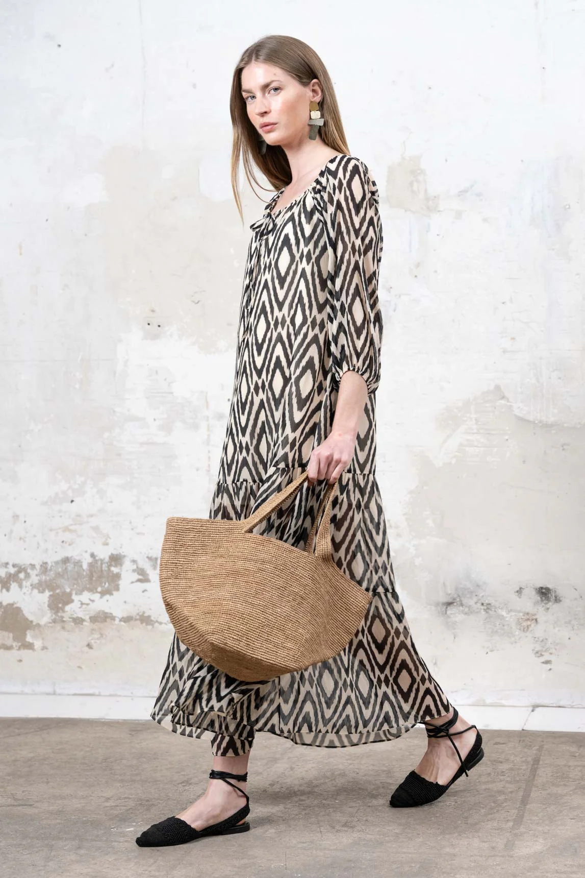 Rivera-spain Vestido Céret geométrico