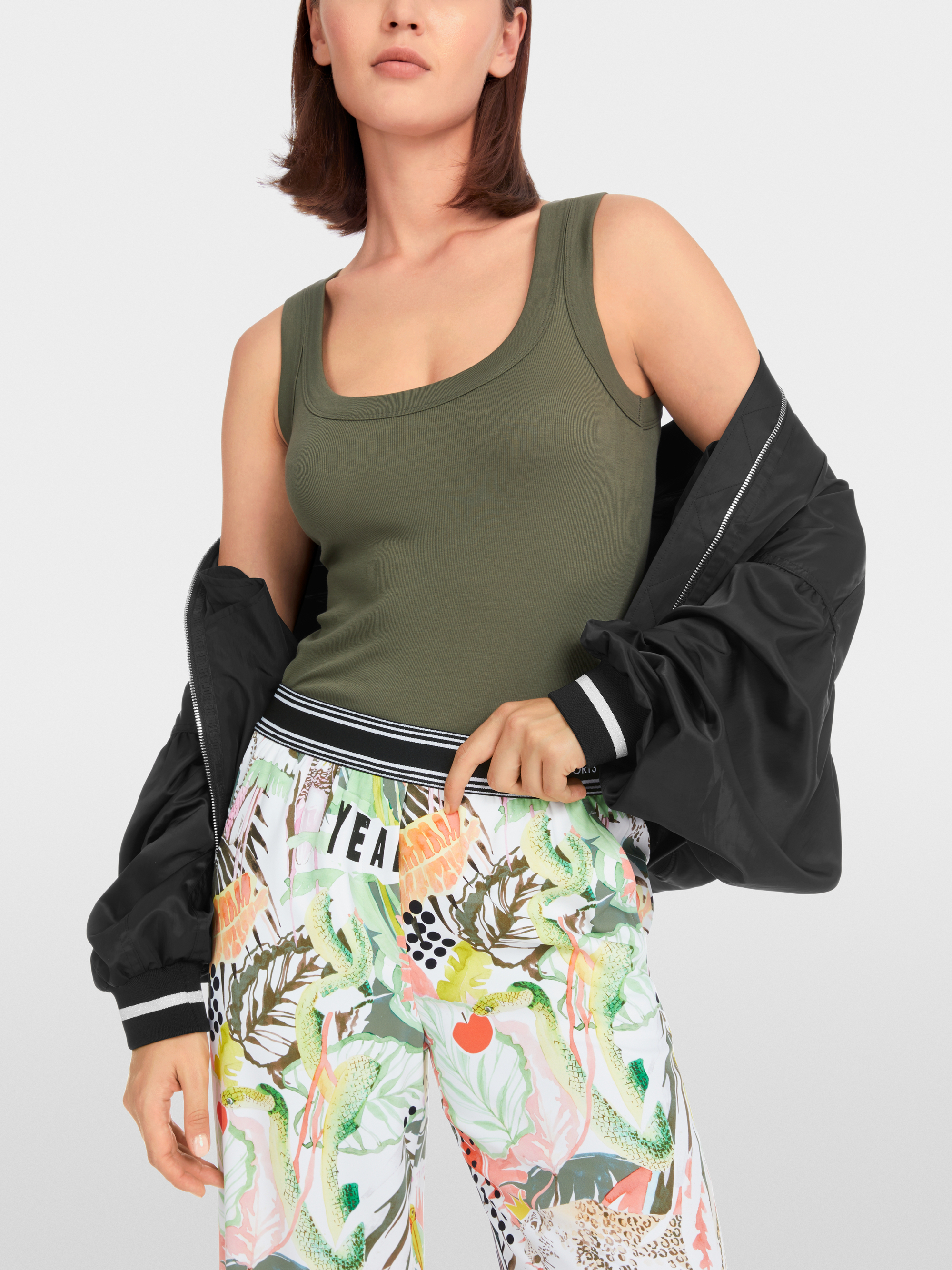 Marc-Cain Sleeveless top in cotton rib