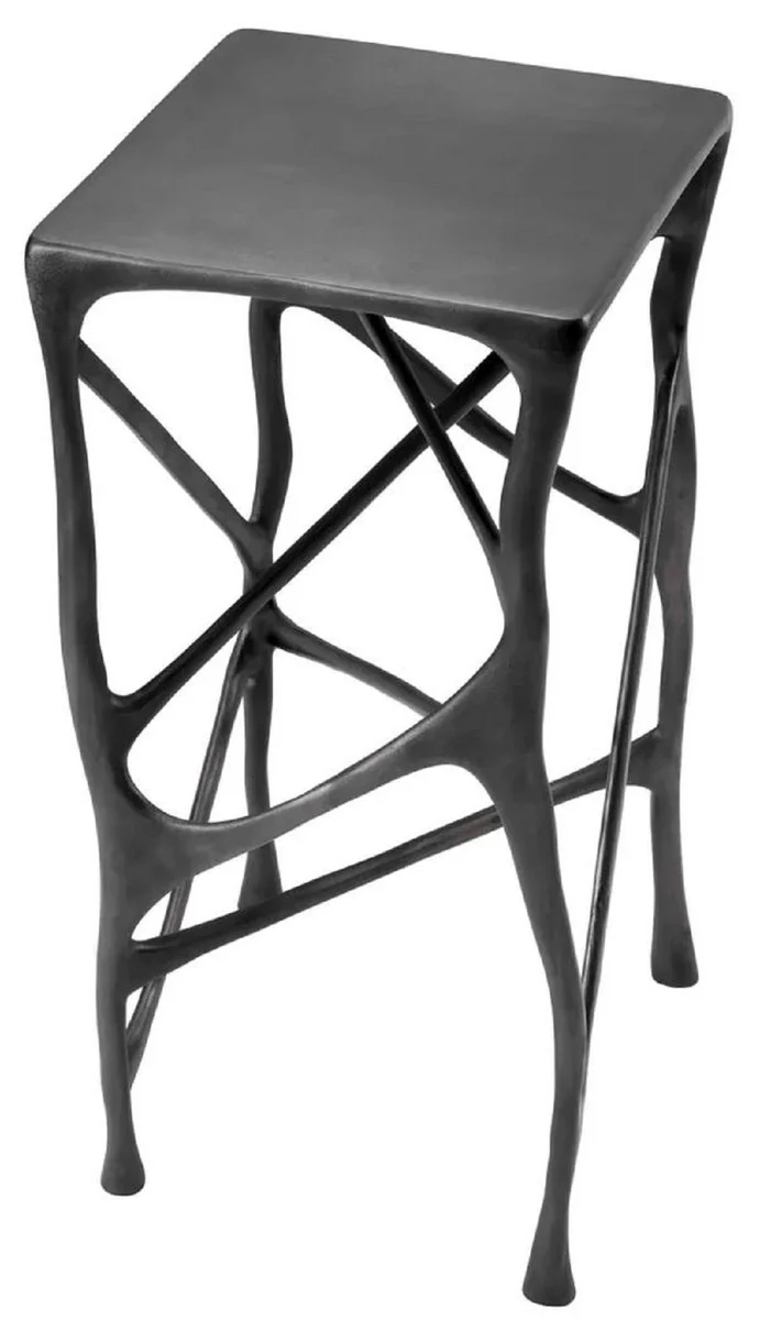 Casa Padrino columna decorativa de lujo 33,5 x 33,5 x A. 69,5 cm - Columna cuadrada de aluminio - Columna planta - Columna decorativa salón - Columna decorativa hotel - Muebles de lujo