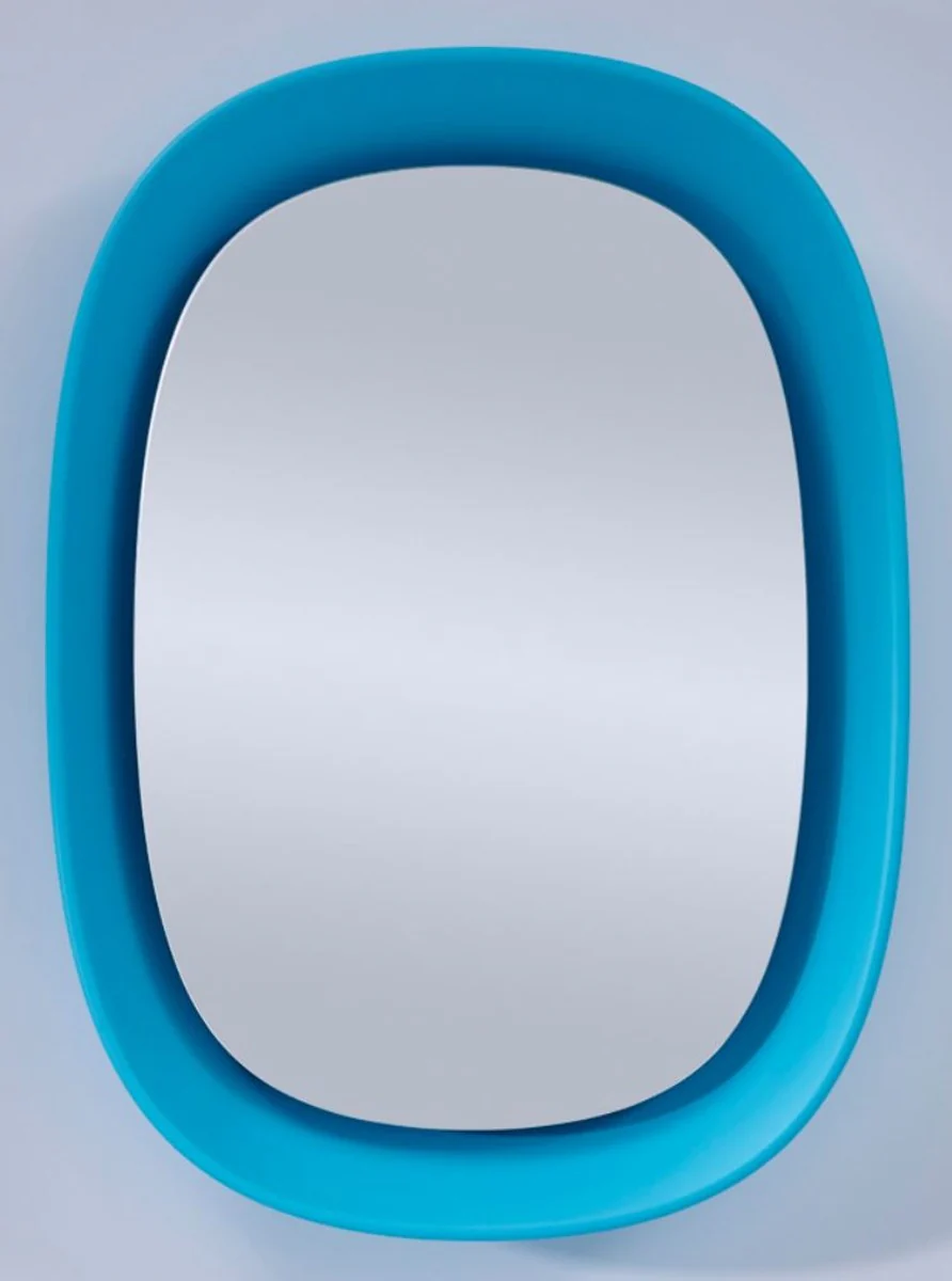 Casa Padrino espejo de dise?o de lujo azul 70 x H. 97 cm - Espejo de Pared de Dise?o con Luz