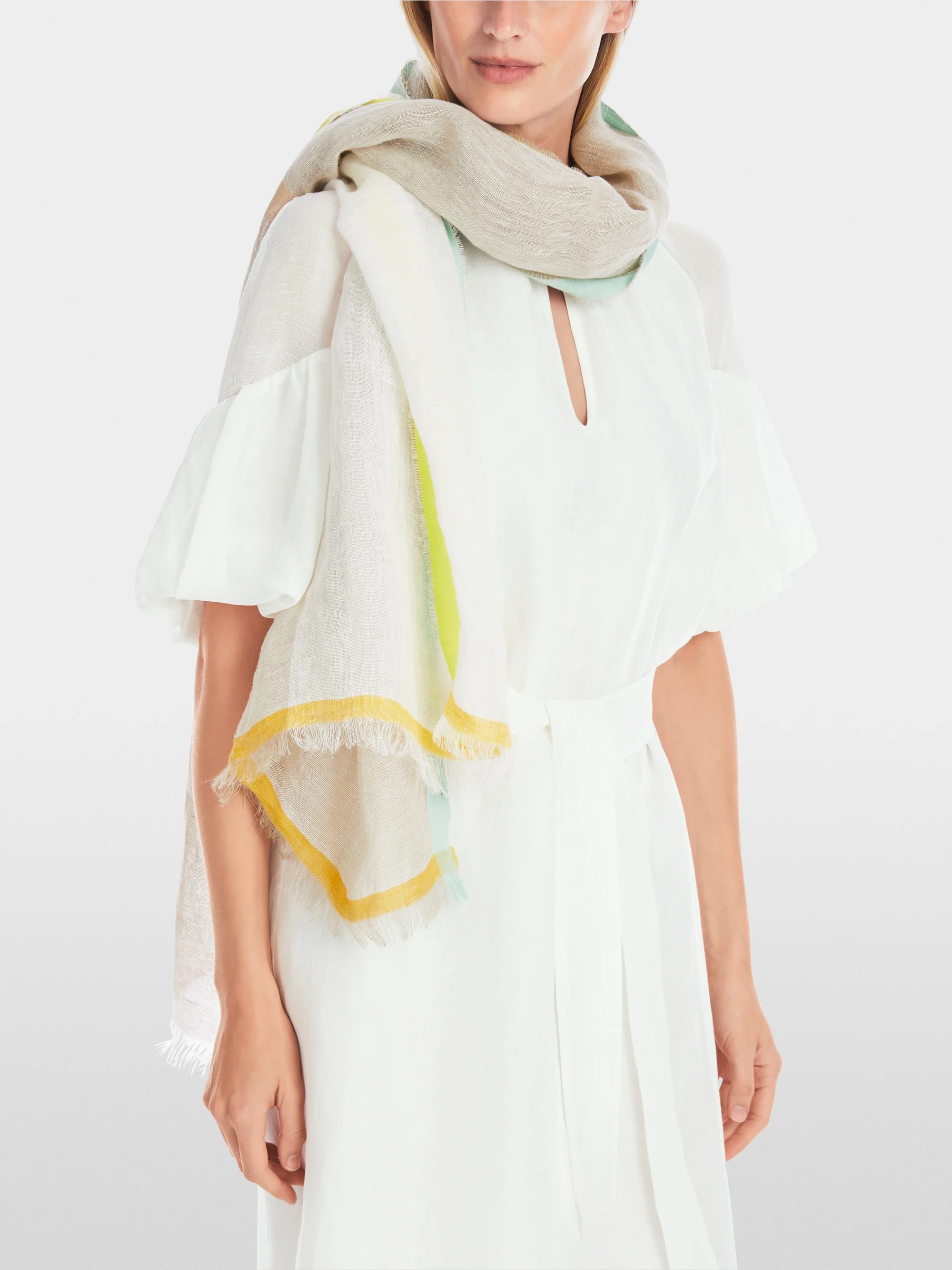 Marc-Cain Plain mini dress with balloon sleeves