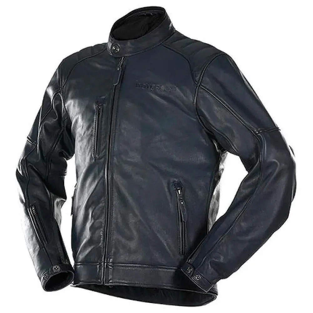 CHAQUETA PIEL OVERLAP JOHAN - AZUL MEDIANOCHE