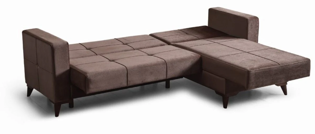 Casa Padrino sof¨¢ cama de lujo marr¨®n oscuro 243 x 150 x A. 83 cm - Sof¨¢ de sal¨®n moderno con 2 almohadas - Muebles de Sal¨®n