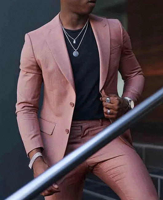 Casual Plain Lapel Collar Blazer & Pencil Pants 2Pcs Set