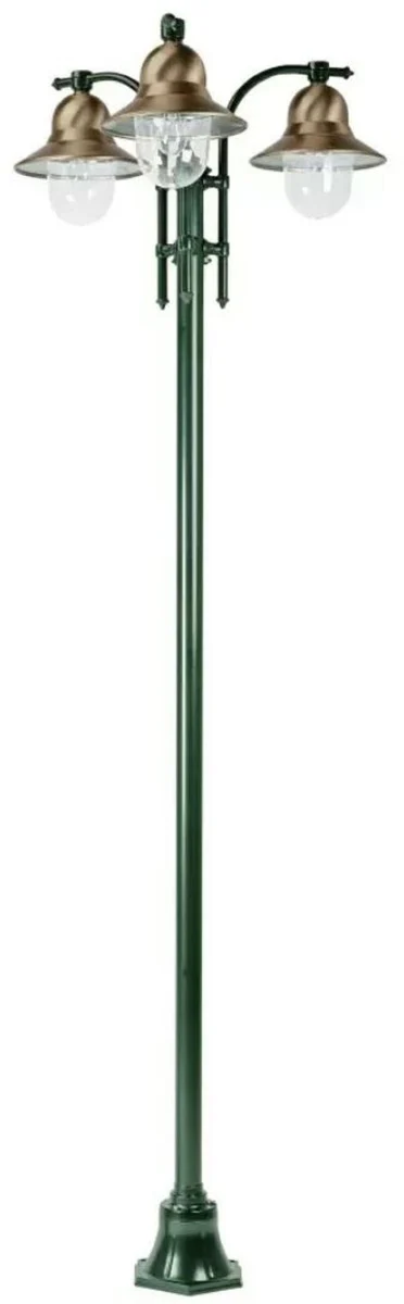 Casa Padrino linterna de jard¨ªn Art Nouveau verde / cobre ? 77 x A. 240 cm - L¨¢mpara de pie de jard¨ªn - L¨¢mpara de jard¨ªn - Iluminaci¨®n de jard¨ªn nost¨¢lgico - Luces de jard¨ªn nost¨¢lgico