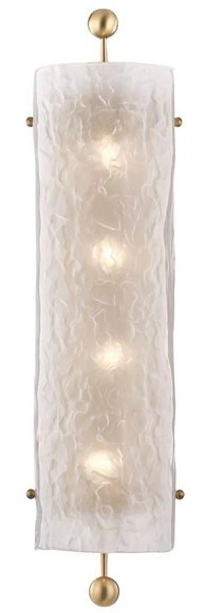 Casa Padrino lámpara de pared de lujo latón antiguo / blanco 15,9 x 12 x H. 68,6 cm - Lámpara de Pared para Hotel y Restaurante - Calidad de Lujo