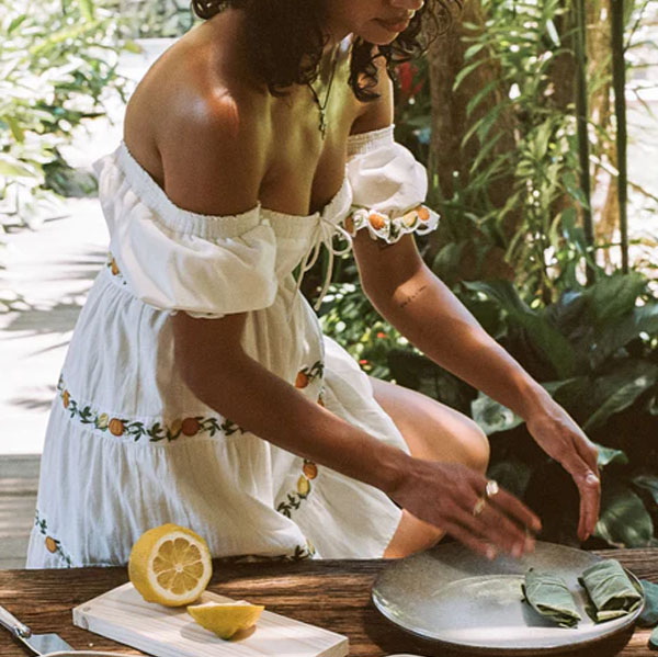 Ladies Western Sweet Strapless Short Dress