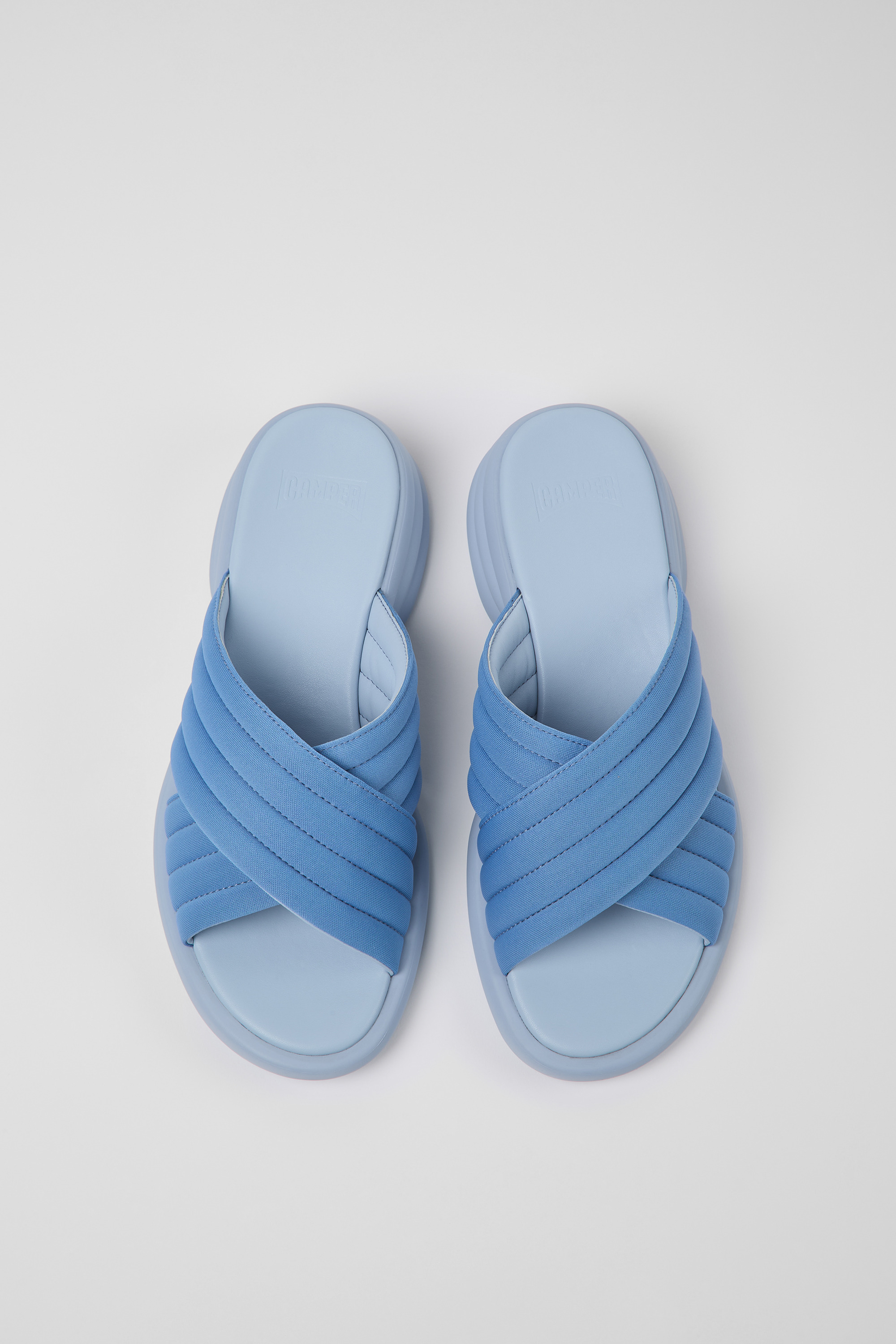 Spiro - Blue textile sandals for women