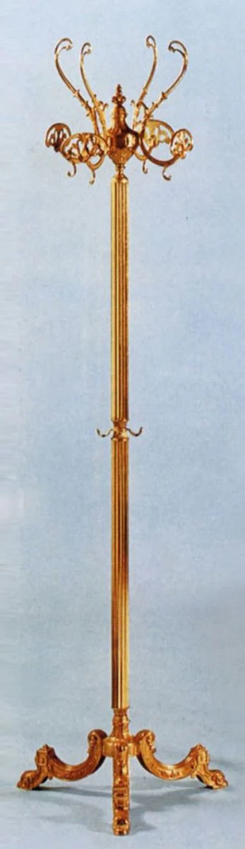 Casa Padrino perchero barroco de lujo oro 45 x 45 x A. 175 cm - Perchero de latón noble - Perchero de Hotel Barroco