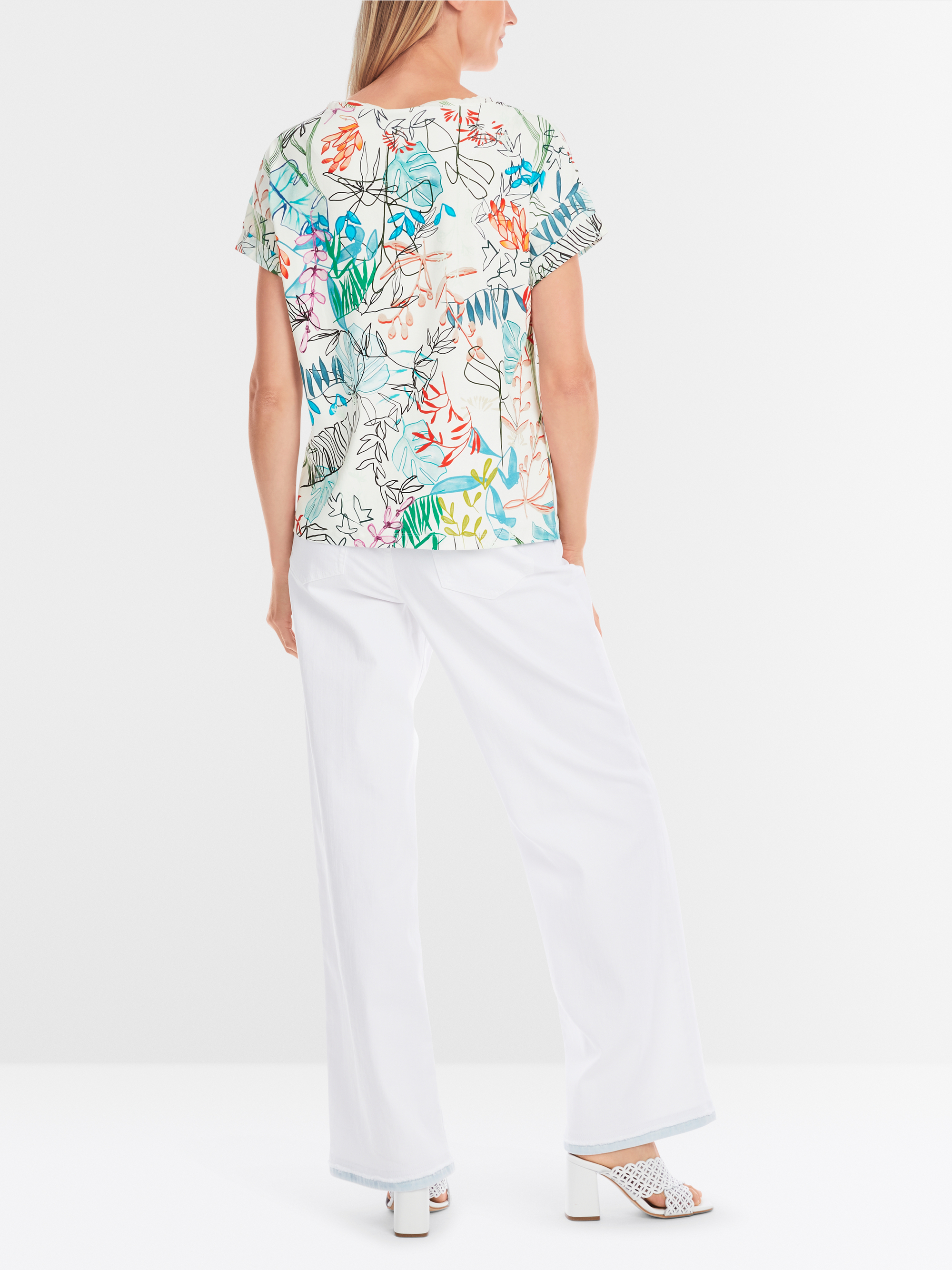 Marc-Cain Oversized T-shirt with leaf design