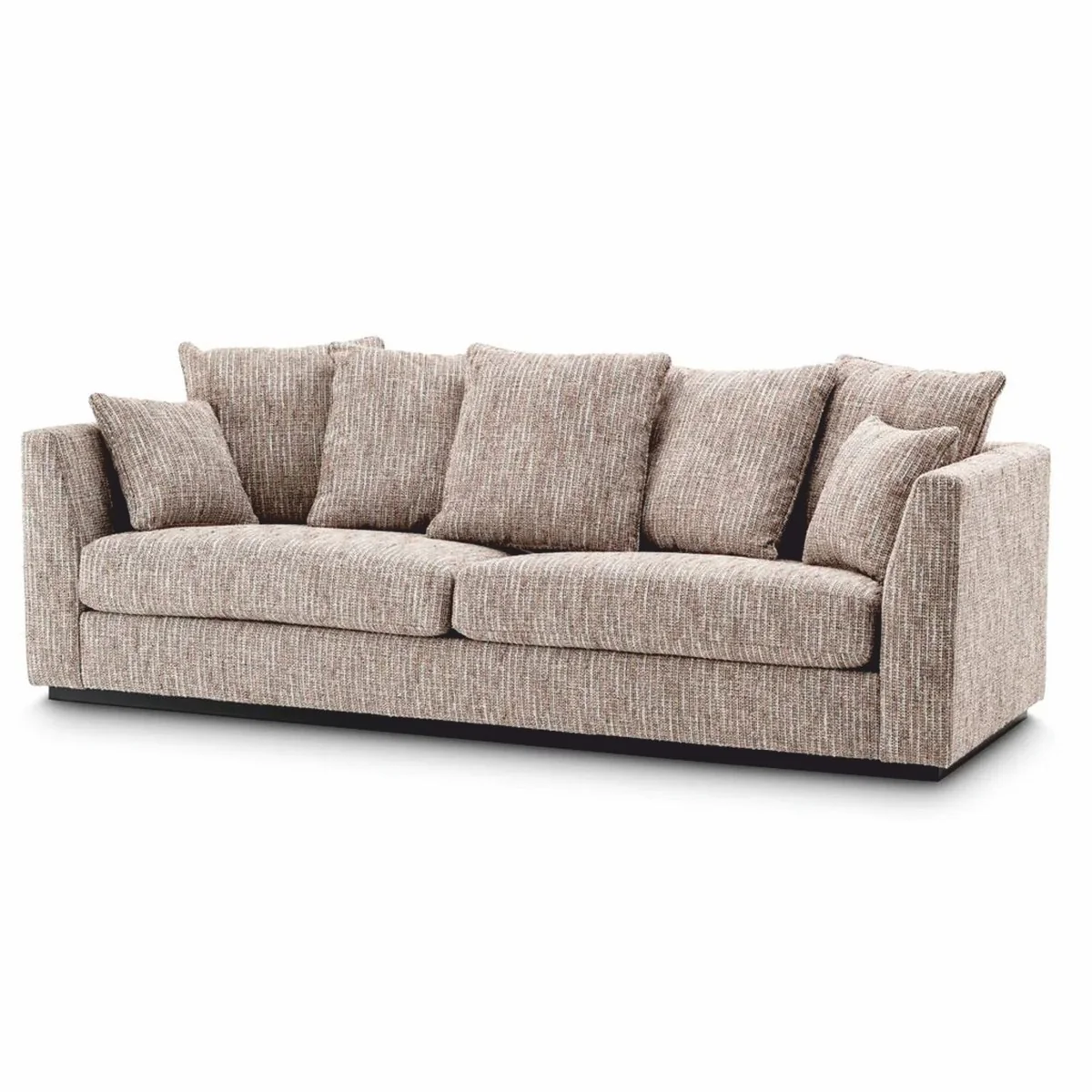 Casa Padrino sof¨¢ de lujo de sal¨®n beige / negro Al. 255 cm - Muebles de sal¨®n y hotel