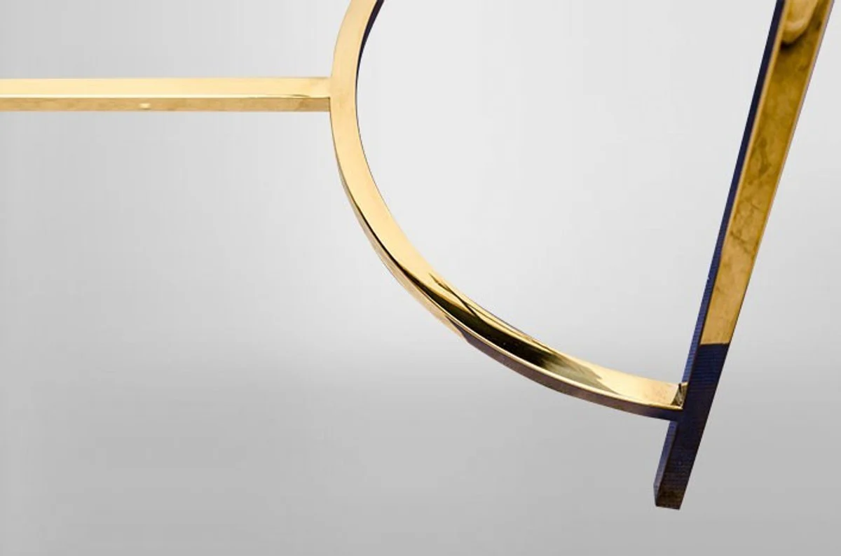 Casa Padrino Art Deco console table Gold metal / Marble 130 x 40 cm Art Nouveau console - Living room