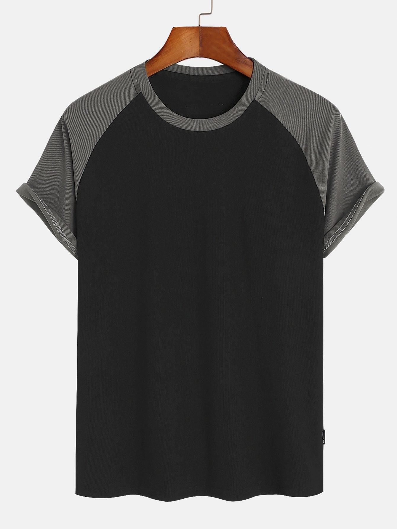 Muscle Fit Paneled Textured T-Shirt