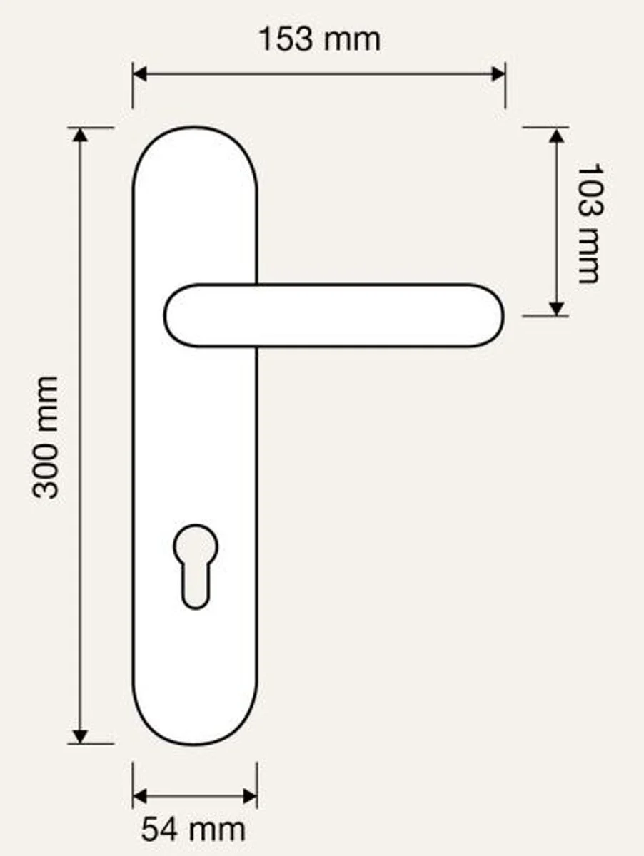 Casa Padrino conjunto de manija de puerta barroco oro franc¨¦s 15,3 x H. 30 cm - Conjunto de Manija de Puerta de Estilo Barroco