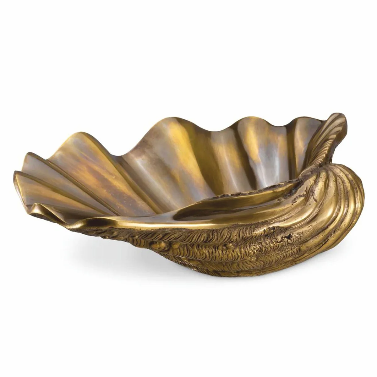 Casa Padrino objeto decorativo de lujo en forma de concha lat¨®n vintage 32 cm - Accesorios decorativos