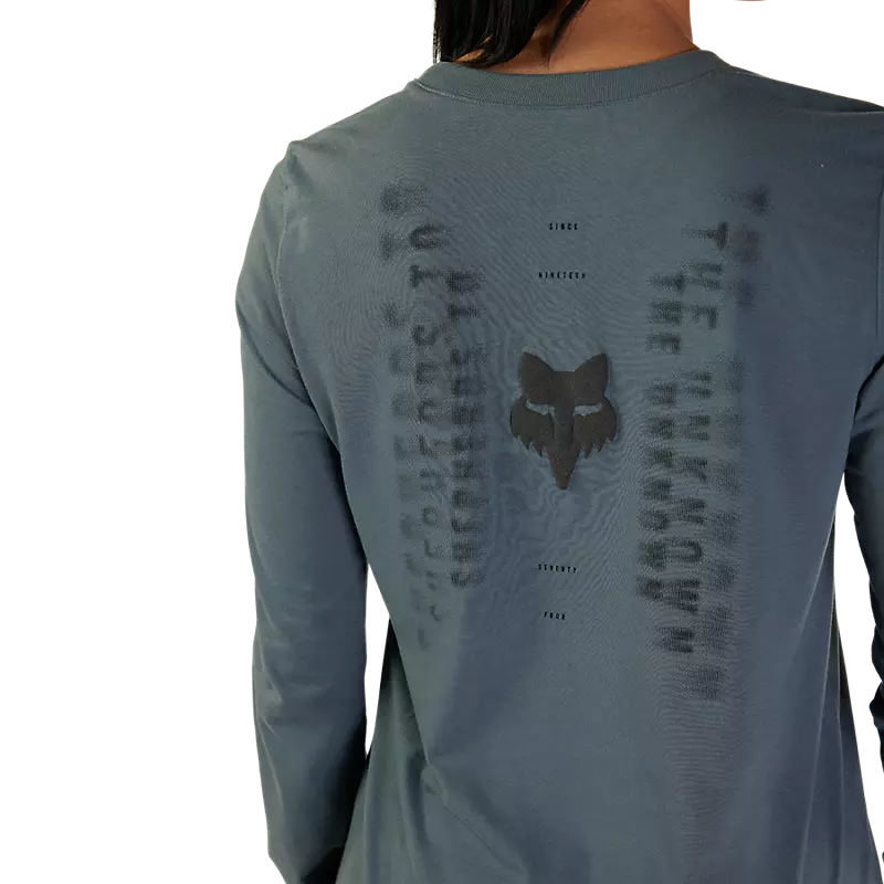 Womens Faded Out Long Sleeve Basic Tee