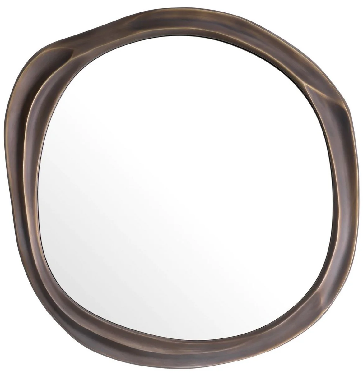 Casa Padrino espejo de pared de lujo bronce 76,5 x 3,5 x A. 81 cm - Espejo de sal¨®n de aluminio - Espejo de dormitorio - Espejo de armario - Muebles de lujo