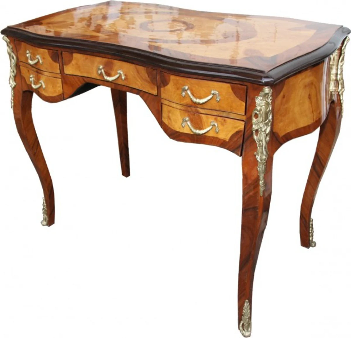 Casa Padrino Baroque luxury desk mahogany burl wood veneer 100 x 80 x 58 cm secretary luxury furniture