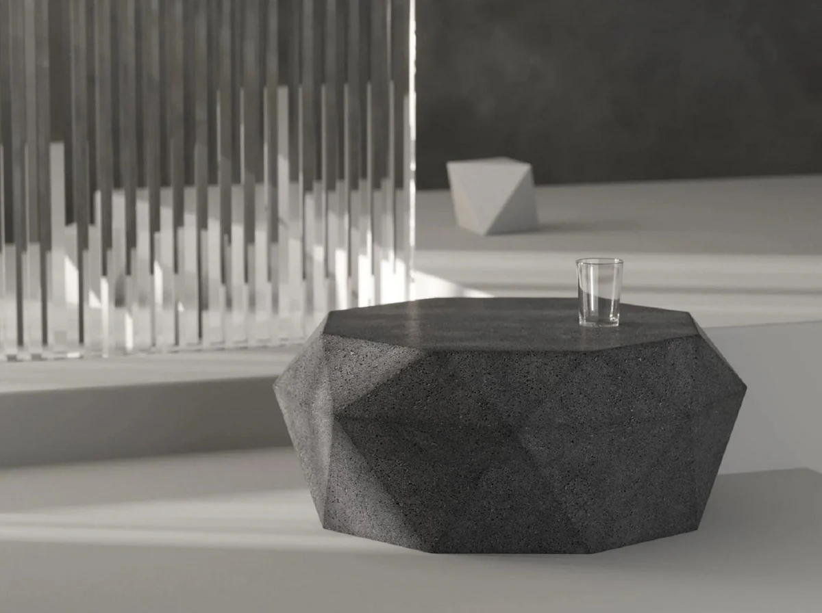 Casa Padrino mesa de centro de hormig¨®n de lujo antracita 86 cm - Muebles de sal¨®n y jard¨ªn