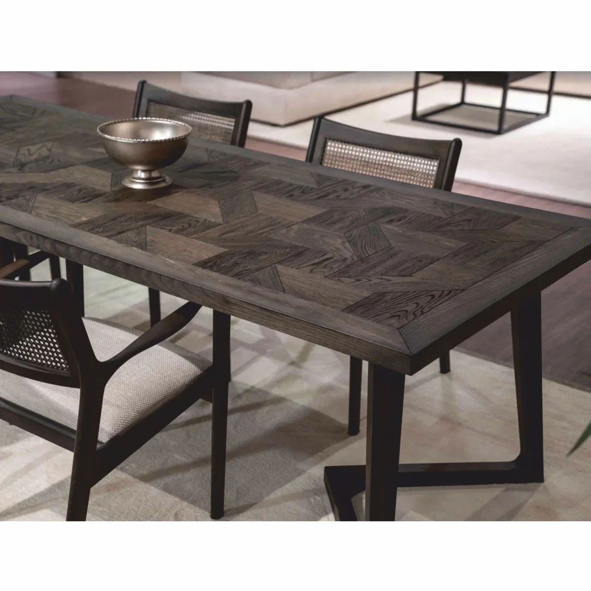 Casa Padrino mesa de comedor de lujo de madera maciza marr¨®n 198 cm - Muebles de comedor