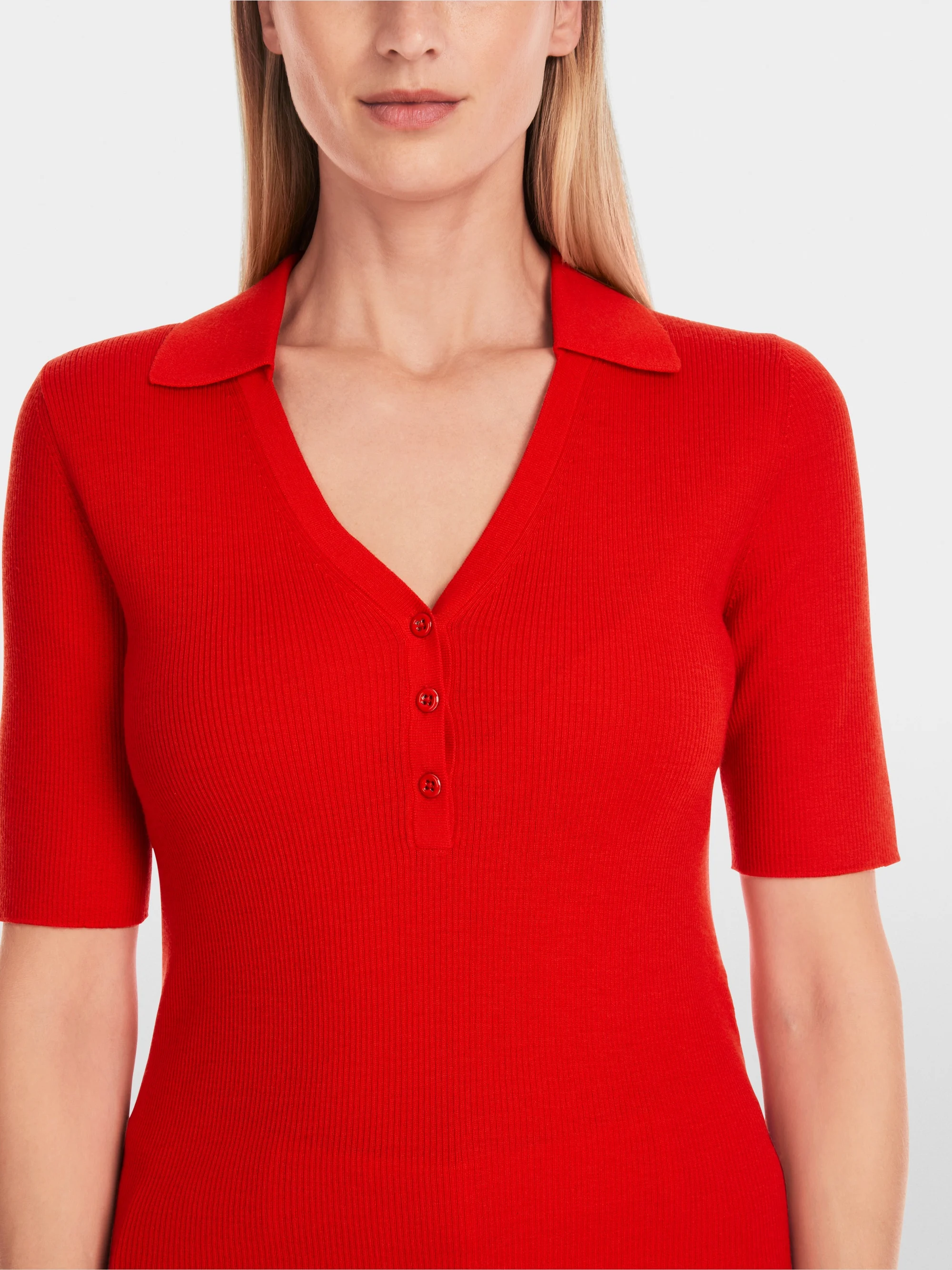 Marc-Cain 100% wool unicolour polo shirt