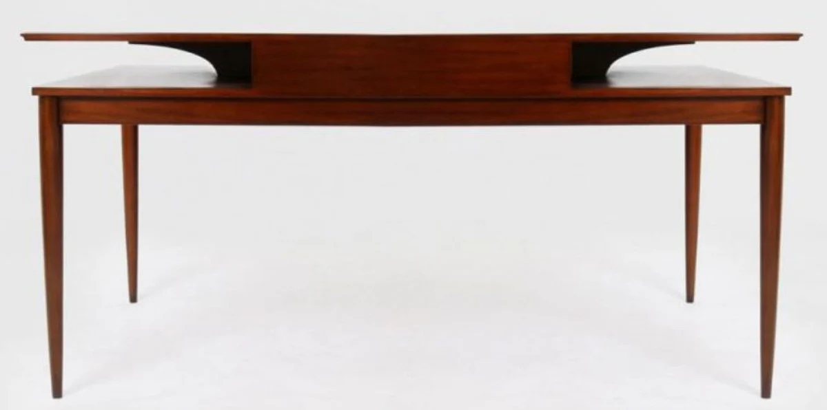 Casa Padrino escritorio Art Deco de lujo con caj¨®n marr¨®n 154 x 80 x A. 78 cm - Mesa de oficina de madera maciza - Muebles de oficina - Calidad de Lujo