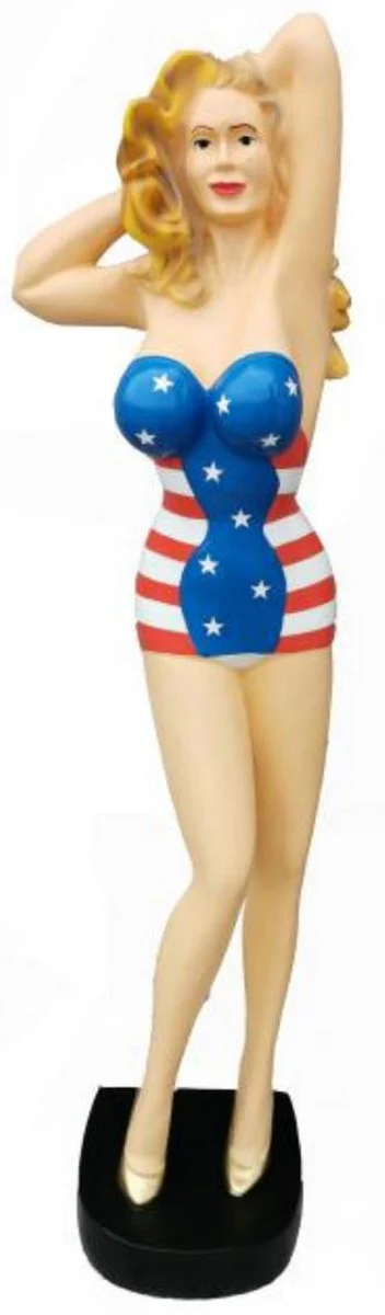 Casa Padrino escultura decorativa de lujo mujer USA A. 200 cm - Figura decorativa tamaño natural - Escultura decorativa XXL - Figura decorativa XXL - Decoración de jardín - figuras decorativas XXL