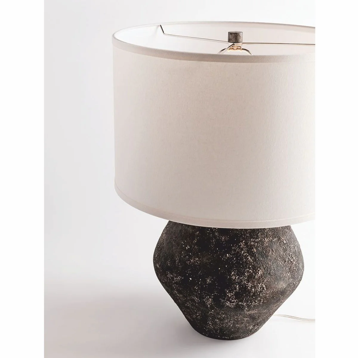 Casa Padrino l¨¢mpara de mesa de lujo negro / crema blanco A. ??58,5 cm - Luces de lujo