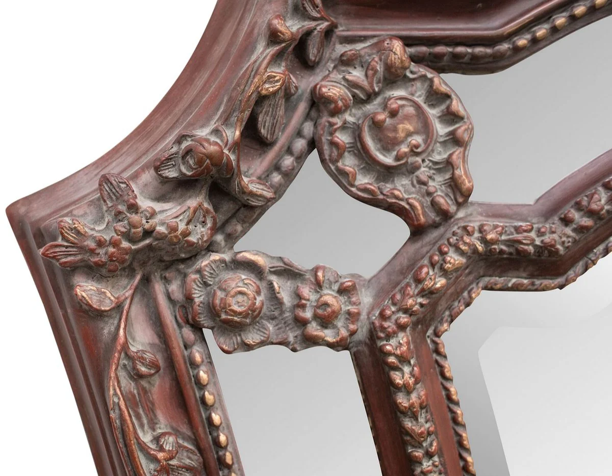 Casa Padrino espejo de pared barroco pardo rojizo 115 x H. 207 cm - Espejo de Estilo Barroco