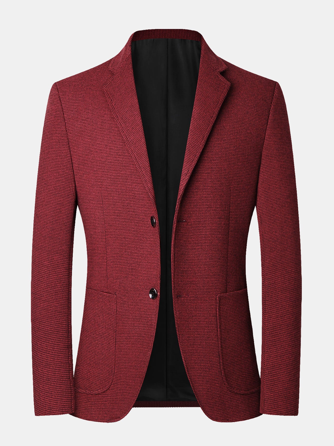 Wool Look Fine Check Blazer