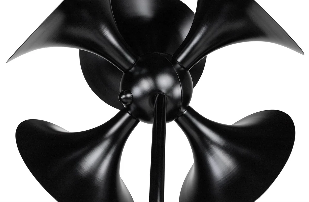 Casa Padrino lámpara de mesa de lujo negro / blanco 41 x 41 x H. 77 cm - Lámpara de Escritorio - Lámpara de Aluminio con Base de Mármol - Lámpara de Salón - Lámpara de Oficina