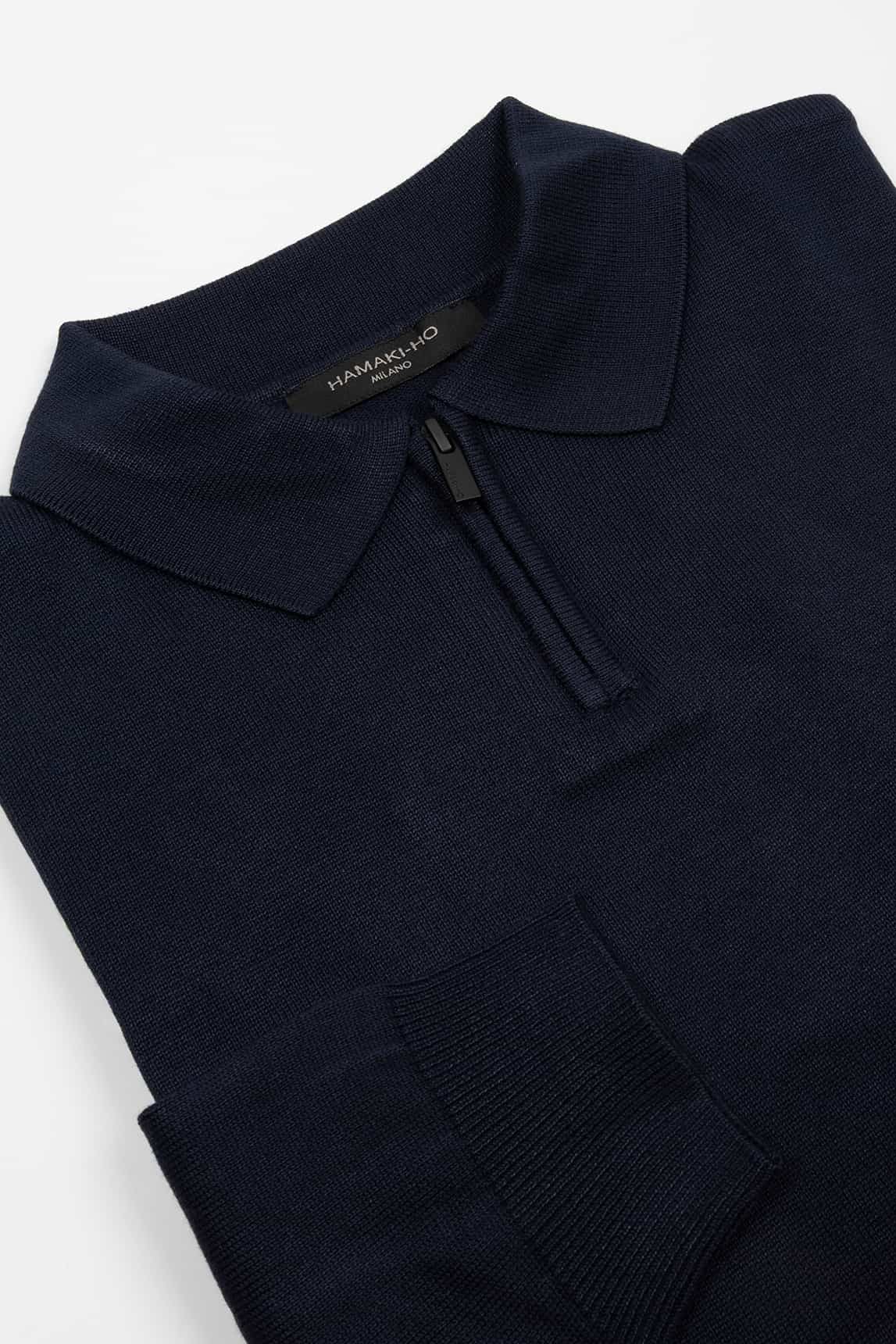 Rivera-spain Jersey cuello polo cremallera marino