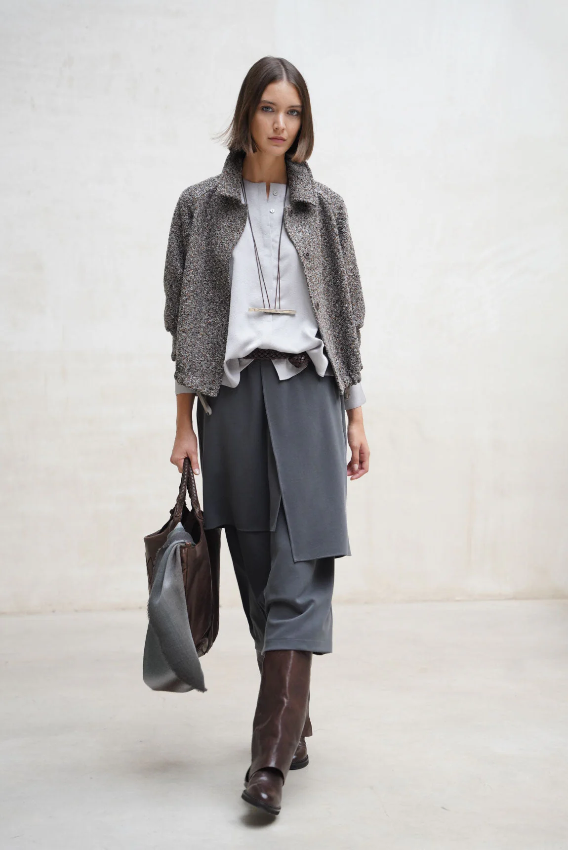 Rivera-spain Falda Chiavari gris marengo