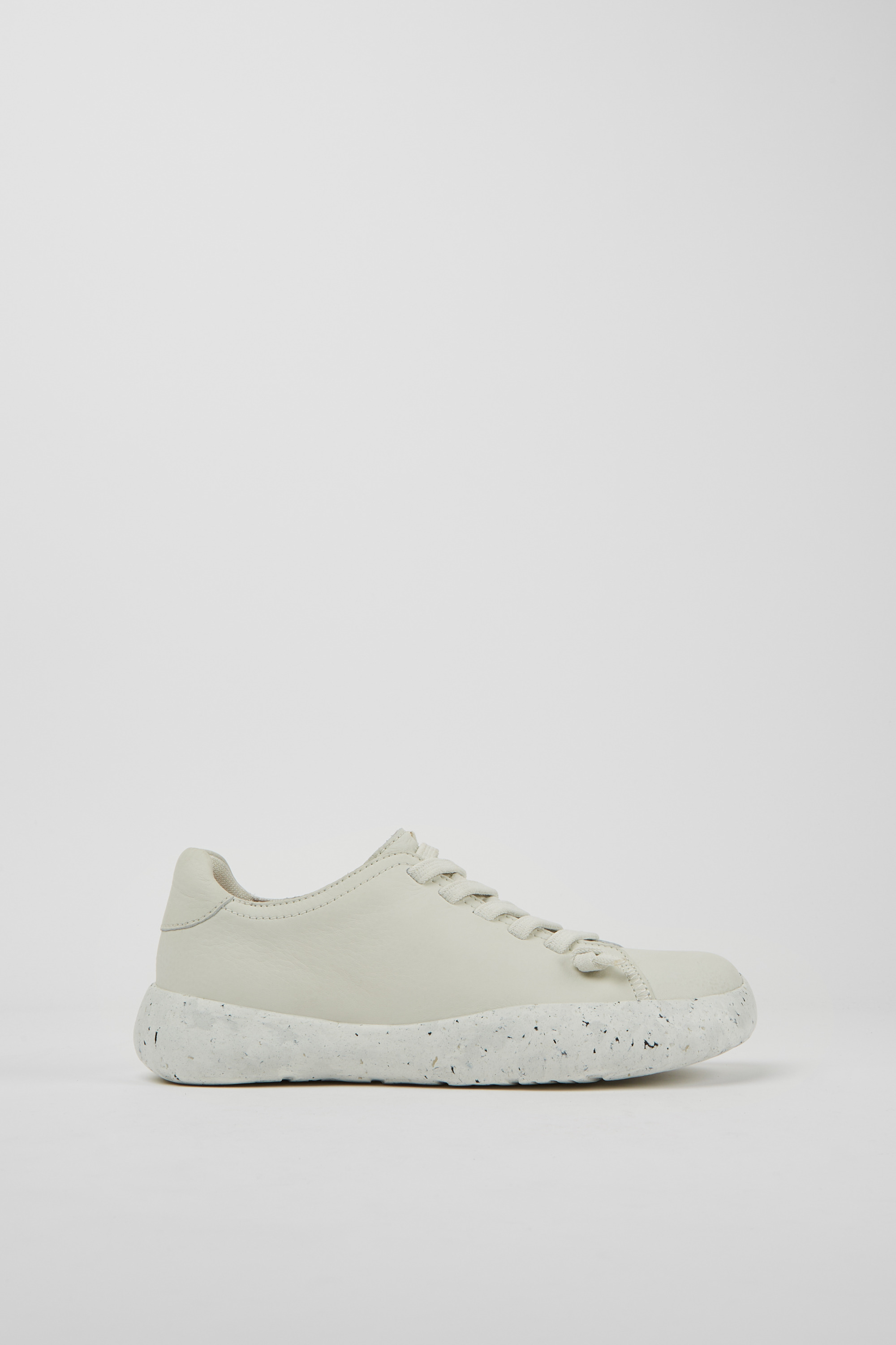 Peu Stadium - White non-dyed leather sneakers for women