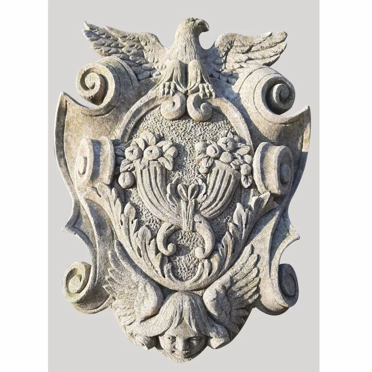 Casa Padrino adorno de pared barroco de lujo ¨¢guila gris A. 80 cm - Hecho en Italia