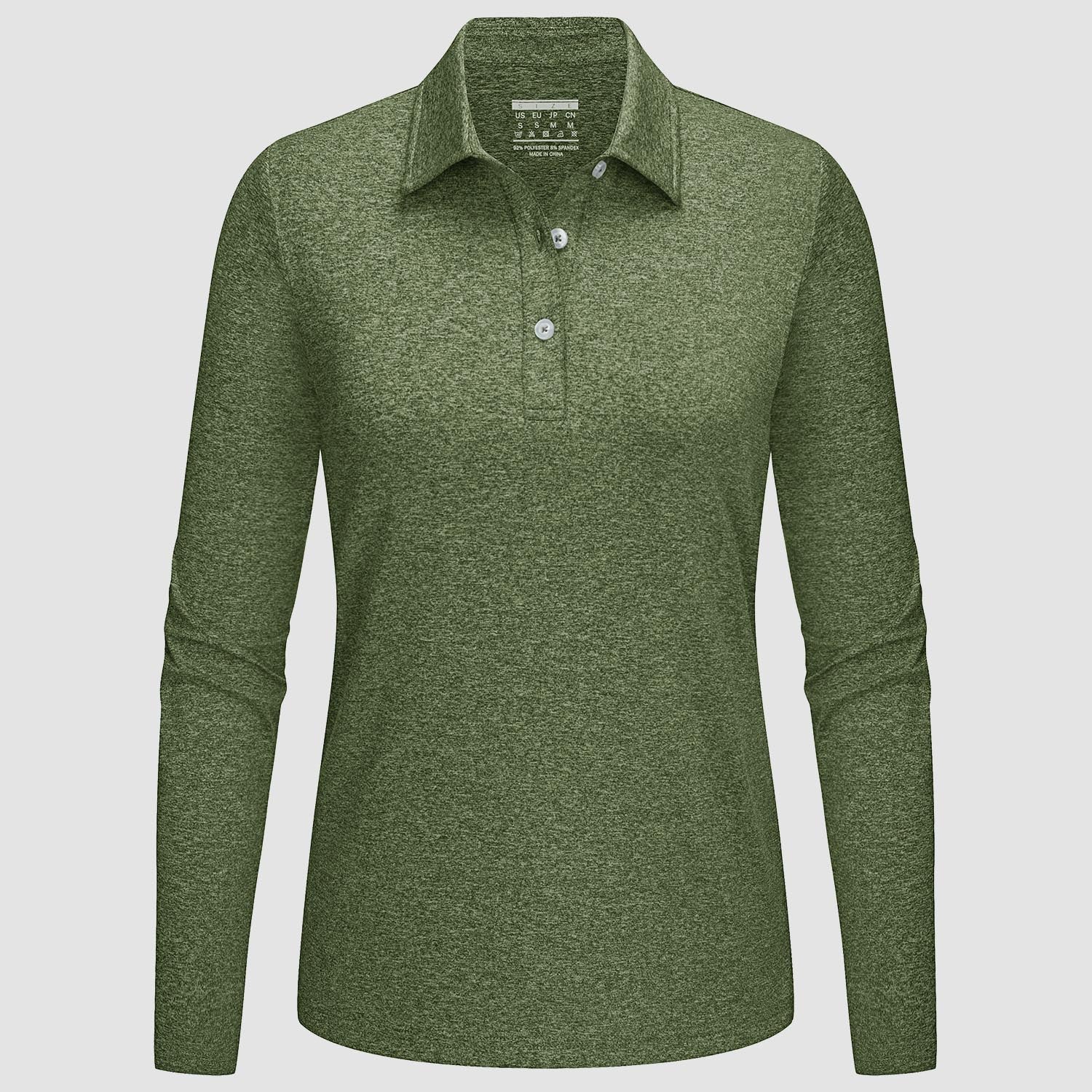 Women's Polo Shirts Long Sleeve UPF 50+ Sun Protection Golf Shirts Quick Dry Athletic Workout Collared Shirt