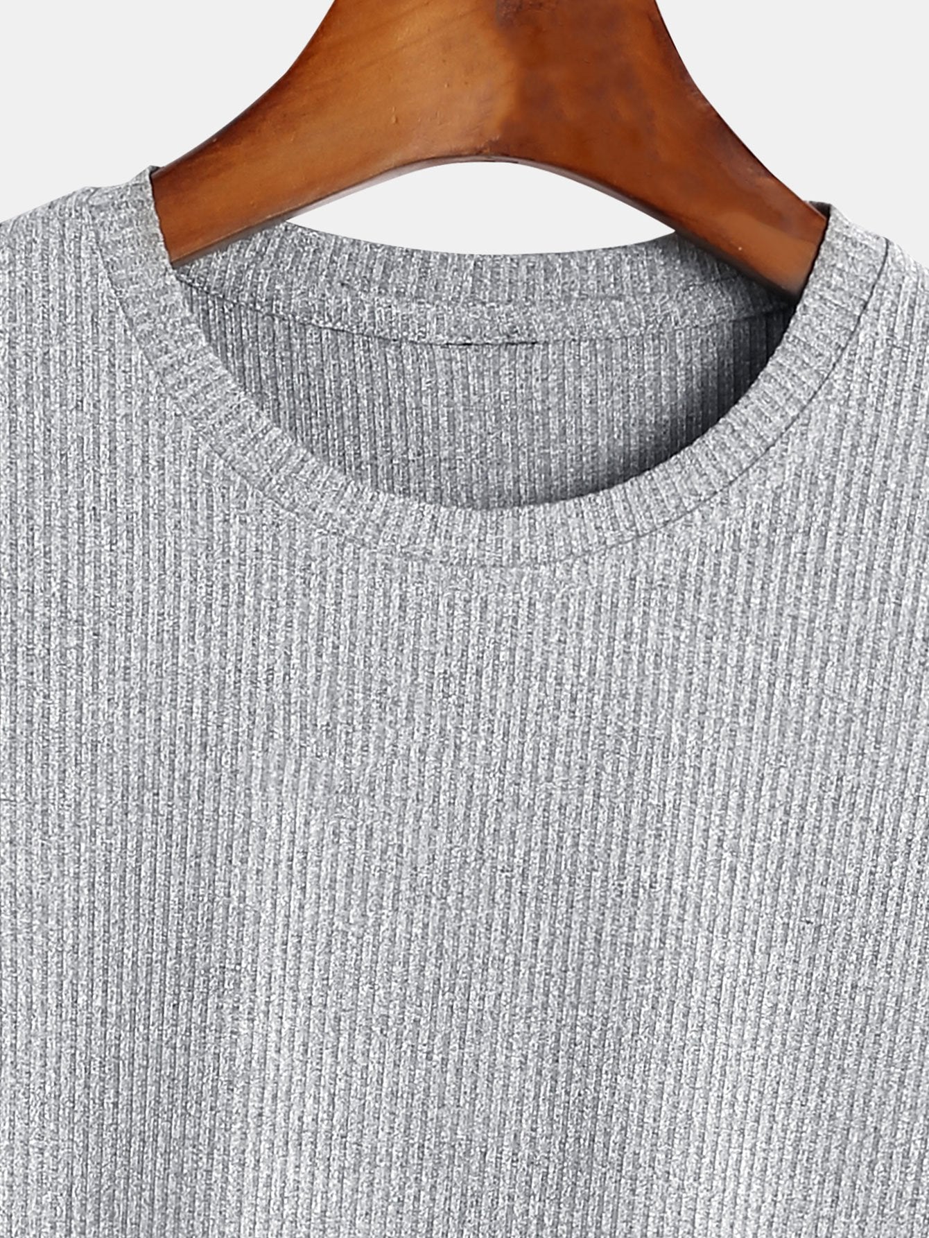 Muscle Fit Arc Hem Textured T-Shirt