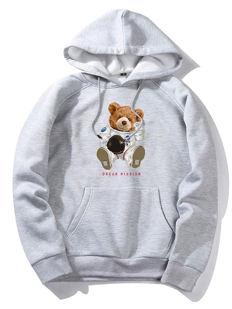 NASA Astronaut Bear Print Hoodie