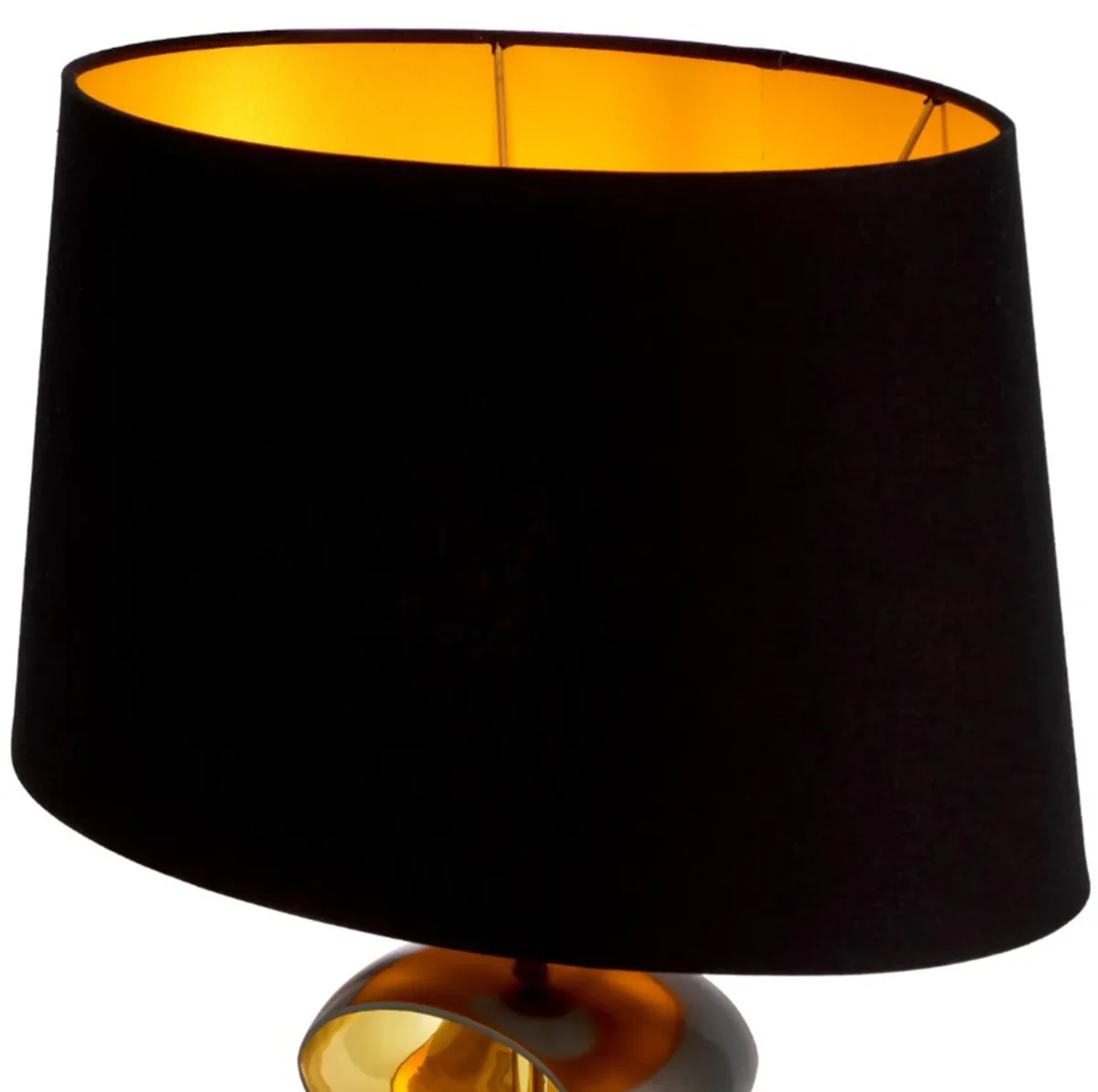 Casa Padrino l¨¢mpara de mesa de lujo con pantalla de negro / oro ? 16 x A. 69 cm