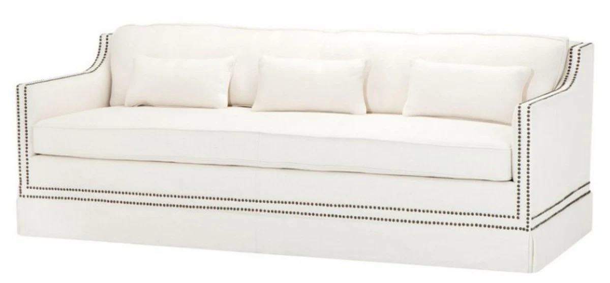 Casa Padrino luxury Belle Epoque bed Bright White Linen - Art Nouveau Art Deco - Luxury Collection
