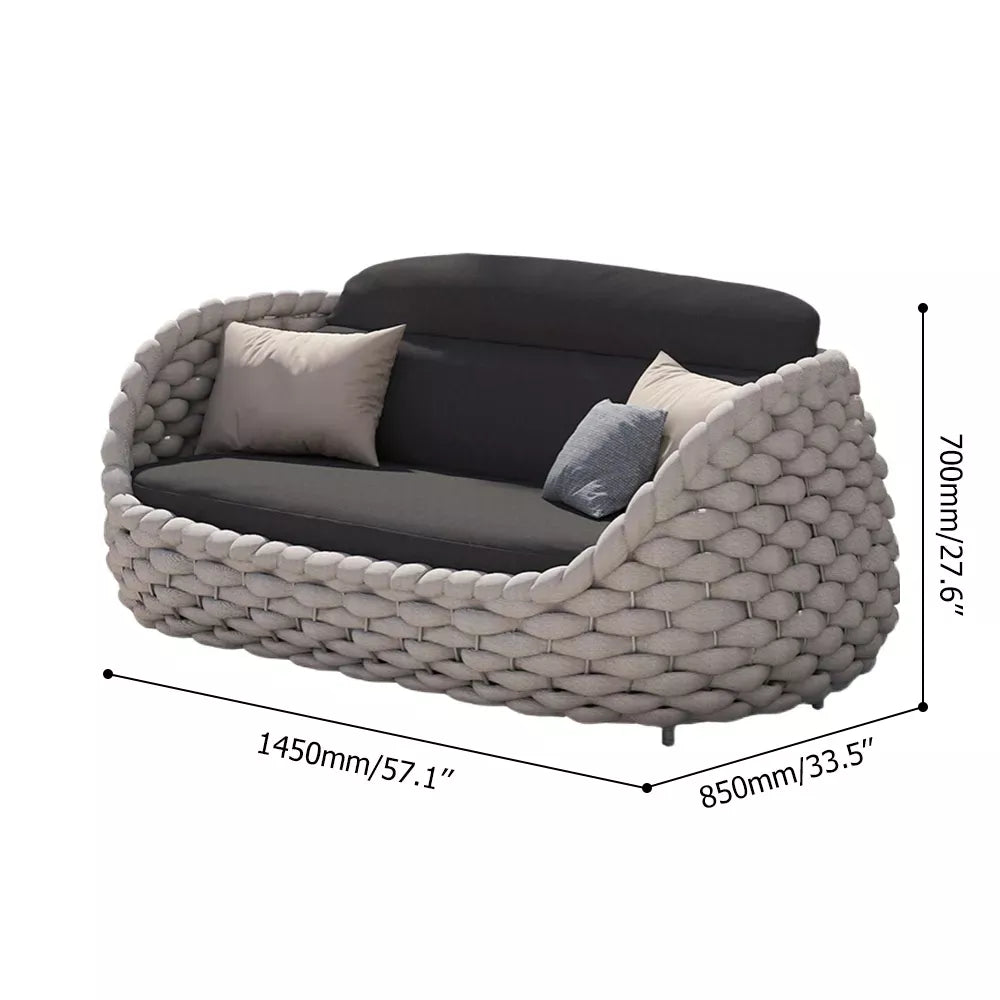 Outdoor Sectional Sofa Set with Removable Cushion Pillow