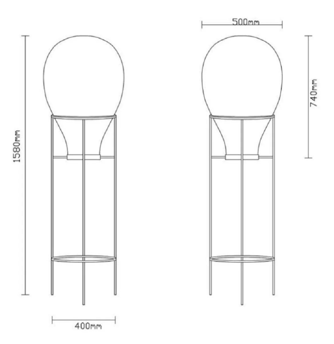 Casa Padrino lámpara de pie de lujo ámbar / oro Ø 50 x A. 158 cm - Lámpara de pie redonda de metal con pantalla de vidrio - Lámparas de pie de lujo - Lámparas de lujo - Interior de lujo