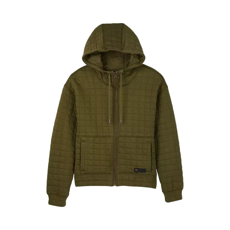 Womens Quilted Zip Hoodie