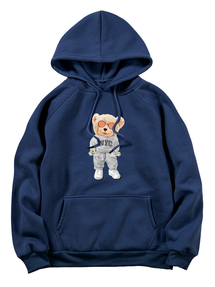 Rich Bear Print Hoodie